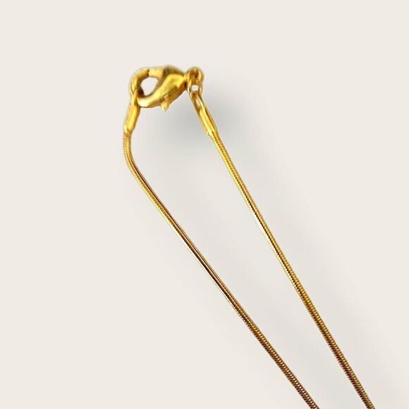 Necklace Milky Quartz Faceted Pendant Gold-Filled Brass Chain Long 19"‎ Classic - Picture 7 of 7